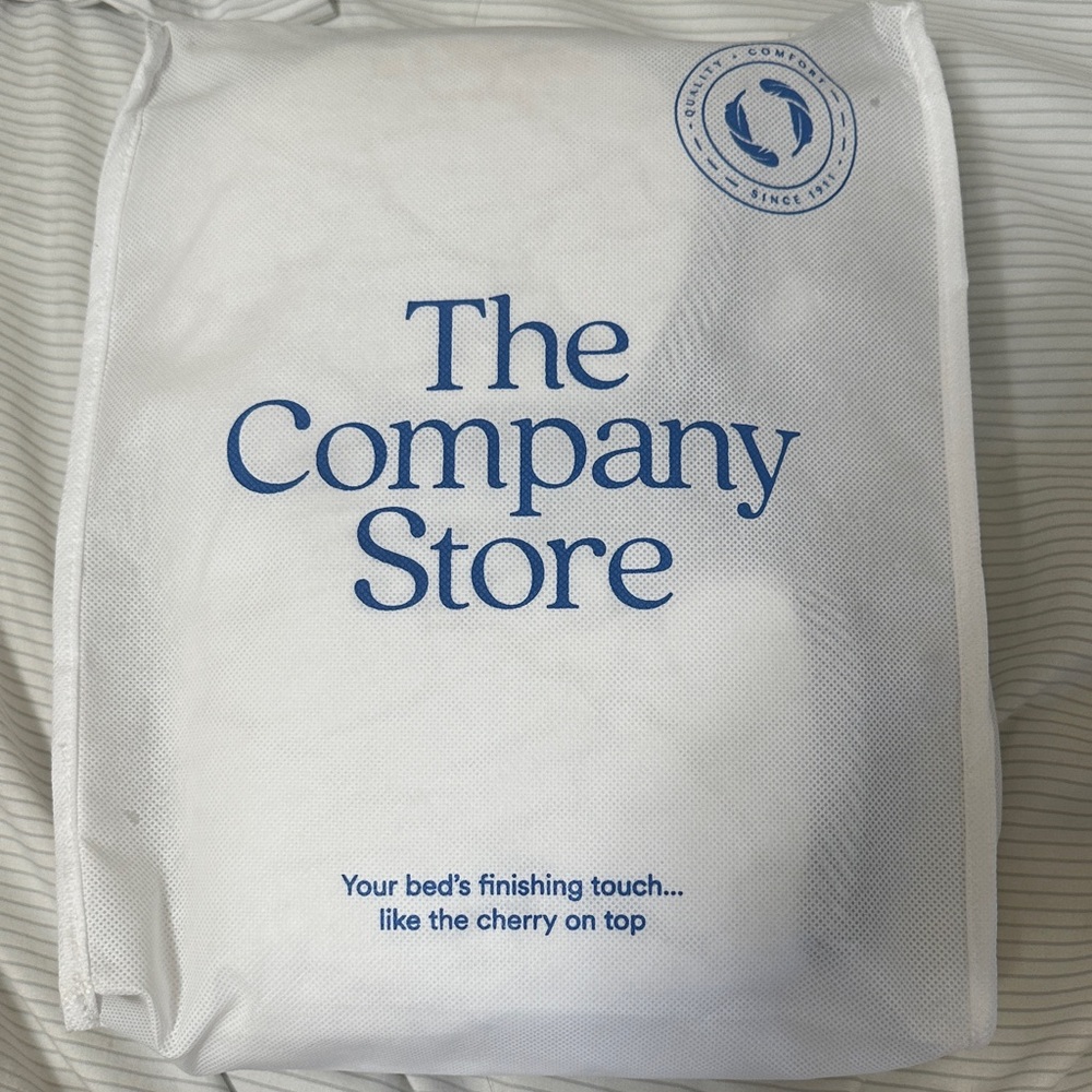White Quilted Pillow with Gray Trim - Picture 5 of 6
